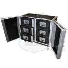 6 Drawer Tech with Double Hinged front Flightcase